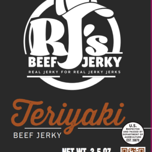 J's Teriyaki Beef Jerky 3.5 oz poster